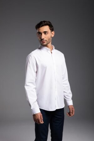 Chemise casual blanche (col boutonné)