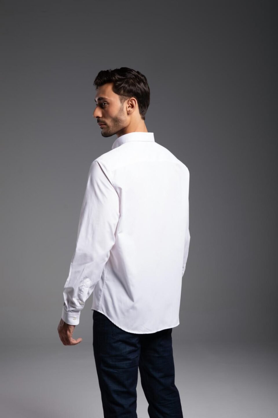 Chemise casual blanche (col boutonné)