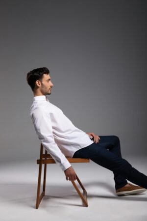 Chemise casual blanche (col boutonné)