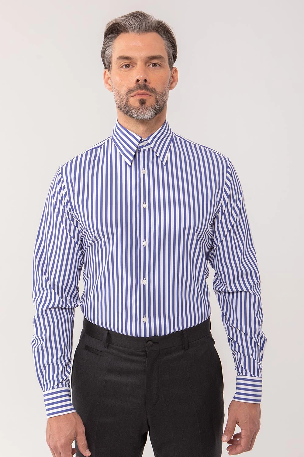 CHEMISE HOMME LA DISTINGUÉE RAYÉE BLEUE MARINE